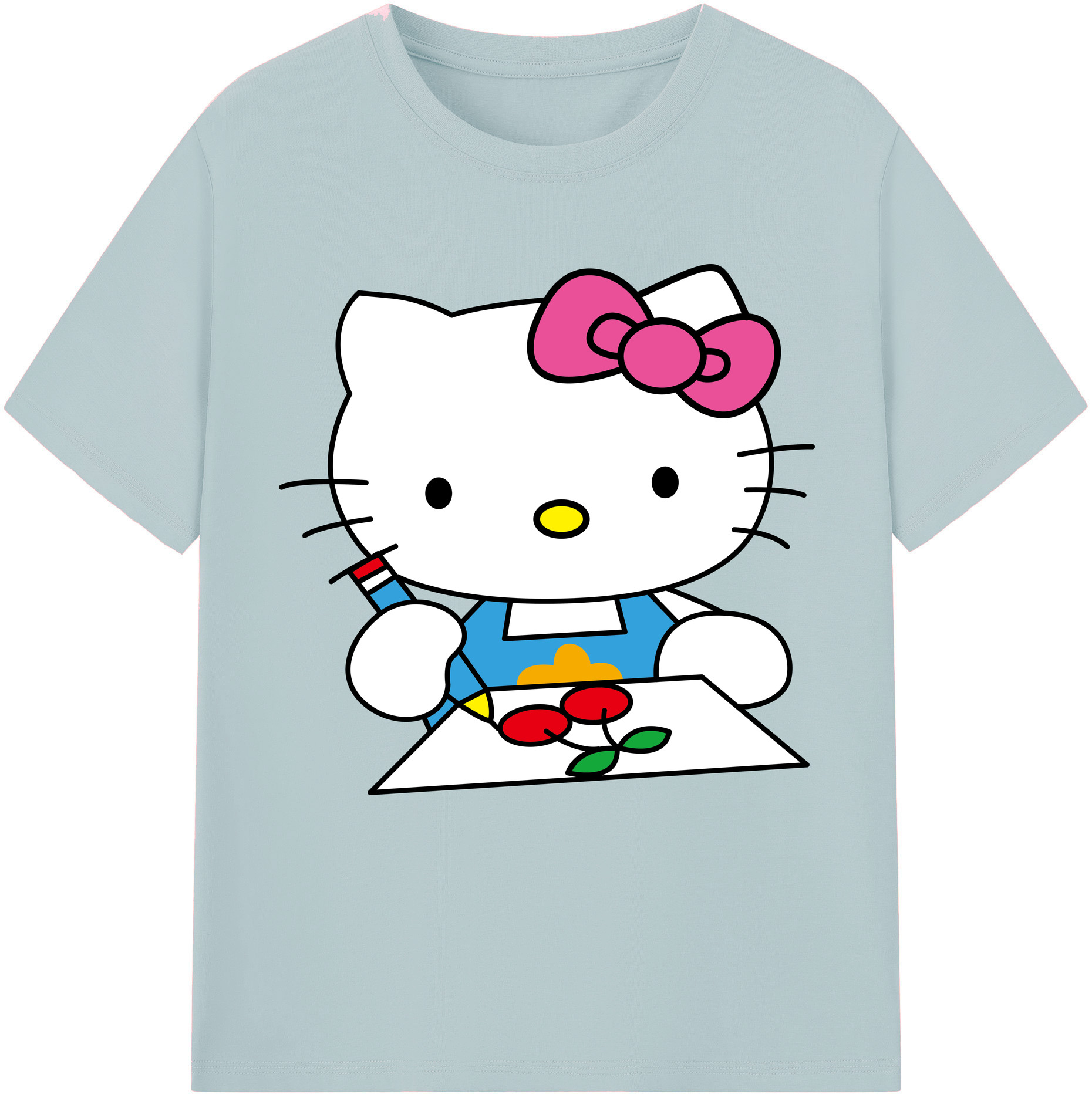 （画像用） Hello Kitty ハローキティ 綿100％半袖Tシャツ（フロントプリント）